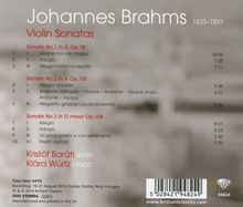 Johannes Brahms (1833-1897): Sonaten für Violine &amp; Klavier Nr.1-3, CD