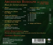 Rudolf Erzherzog von Österreich (1788-1831): Kammermusik für Klarinette &amp; Klavier, CD