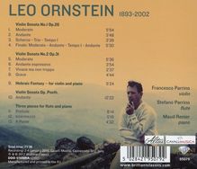 Leo Ornstein (1892-2002): SämtlicheViolinsonaten, CD
