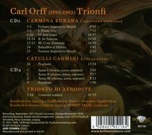 Carl Orff (1895-1982): Trionfi, 2 CDs