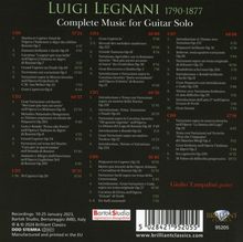 Luigi Rinaldo Legnani (1790-1877): Sämtliche Werke für Gitarre, 8 CDs