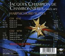 Jacques Chambonnieres (1601-1672): Cembalosuiten C-Dur, D-Dur, d-moll, F-Dur, G-Dur, g-moll, B-Dur, a-moll, 2 CDs