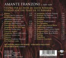 Amante Franzoni (Fl. 1605-1630): Vespro per la Festa di Santa Barbara, CD