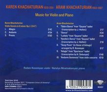 Karen Khachaturian (1920-2011): Violinsonate g-moll op.1, CD