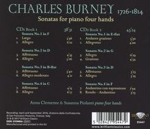 Charles Burney (1726-1814): Sonaten für Klavier 4-händig, 2 CDs