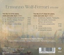 Ermanno Wolf-Ferrari (1876-1948): Klaviertrios opp.5 &amp; 7, CD