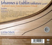 Corina Marti - Johannes de Lublin Tabulatur (16. Jh.), CD