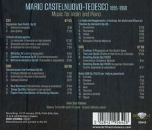 Mario Castelnuovo-Tedesco (1895-1968): Sämtliche Werke für Violine &amp; Klavier, 3 CDs