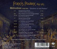 Francis Poulenc (1899-1963): Lieder "Melodies", CD