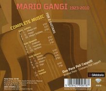 Mario Gangi (1923-2010): Sämtliche Werke für 2 Gitarren, CD