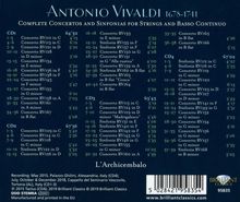 Antonio Vivaldi (1678-1741): Sämtliche Konzerte &amp; Symphonien für Streicher, 4 CDs