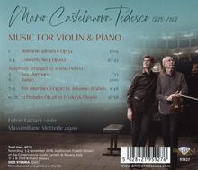 Mario Castelnuovo-Tedesco (1895-1968): Werke für Violine &amp; Klavier, CD