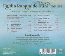 Egidio Romualdo Duni (1709-1775): Triosonaten op.1 für 2 Violinen &amp; Bc, CD