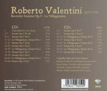Roberto Valentini (1671-1747): Sonaten für Blockflöte &amp; Bc op.5 Nr.1-12, CD