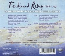 Ferdinand Rebay (1880-1953): Sämtliche Werke für Klarinette,Flöte &amp; Gitarre, CD