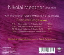 Nikolai Medtner (1880-1951): Sämtliche Lieder Vol.4 "Wanderer's Nightsong", CD