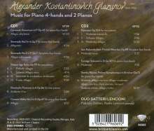 Alexander Glasunow (1865-1936): Werke für Klavier 4-händig &amp; für 2 Klaviere, 2 CDs