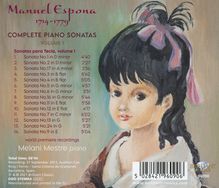 Manuel Espona (1714-1779): Sämtliche Klaviersonaten Vol.1, CD