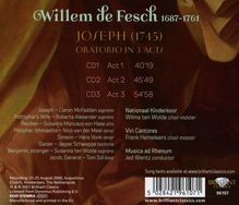 Willem de Fesch (1687-1761): Joseph, 3 CDs