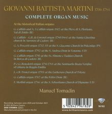 Giovanni Battista Martini (1706-1784): Sämtliche Orgelwerke, 9 CDs