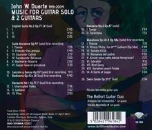 John Duarte (1919-2004): Werke für Gitarre solo &amp; 2 Gitarren, CD