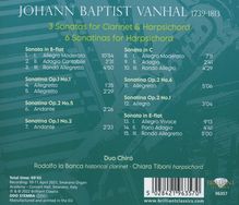 Johann Baptist (Jan Krtitel) Vanhal (1739-1813): Sonaten für Klarinette &amp; Klavier, CD