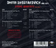 Dmitri Schostakowitsch (1906-1975): Streichquartette Vol.1, 2 CDs
