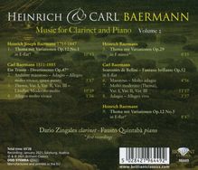 Karl Baermann (1810-1885): Musik für Klarinette &amp; Klavier Vol.2, CD