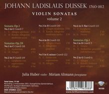 Johann Ludwig Dussek (1760-1812): Violinsonaten Vol.2, CD