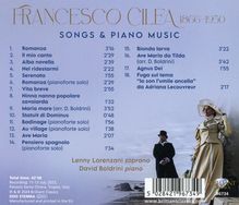 Francesco Cilea (1866-1950): Lieder &amp; Klavierwerke, CD