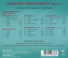 Domenico Maria Dreyer (1700-1735): Sonaten für Oboe &amp; Bc Nr.1-6, CD