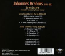 Johannes Brahms (1833-1897): Streichsextette Nr.1 &amp; 2 (bearbeitet für Klaviertrio in der Transkription von Theodor Kirchner), CD