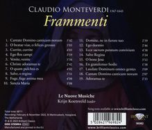 Claudio Monteverdi (1567-1643): Geistliche Vokalwerke - "Frammenti", CD