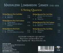 Maddalena Laura Lombardini Sirmen (1745-1818): Streichquartette Nr.1-6, CD
