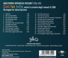 Wolfgang Amadeus Mozart (1756-1791): Harmoniemusik zu Cosi fan tutte KV 588 (arrangiert für Bläserquintett), CD