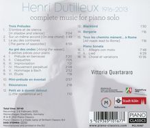 Henri Dutilleux (1916-2013): Sämtliche Klavierwerke, CD