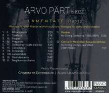 Arvo Pärt (geb. 1935): Lamentate für Klavier &amp; Orchester, CD