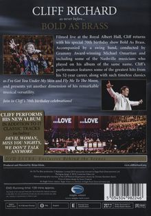 Cliff Richard: Bold As Brass: Live At The Royal Albert Hall, DVD