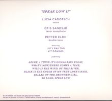 Lucia Cadotsch (geb. 1984): Speak Low II, CD