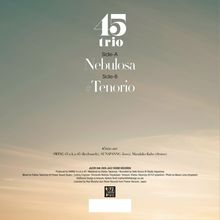 Text: "45 trio", "Side-A Nebulosa", "Side-B #Tenorio". Hintergrund: Himmel mit Wolken. Unten kleines Logo.