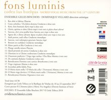 Fons Luminis -  Musik aus dem Codex Las Huelgas, CD