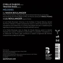 Nadia Boulanger (1887-1979): Lieder, CD