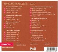Maurice Ravel (1875-1937): Lieder "Chansons &amp; Melodies", CD