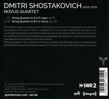 Dmitri Schostakowitsch (1906-1975): Streichquartette Nr.3 &amp; 8, CD