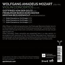 Wolfgang Amadeus Mozart (1756-1791): Violinkonzerte Nr.3-5, CD