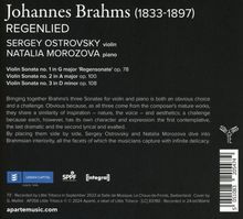 Johannes Brahms (1833-1897): Sonaten für Violine &amp; Klavier Nr.1-3, CD