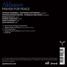 Sergey Akhunov (geb. 1967): Geistliche Werke - "Prayer for Peace", CD