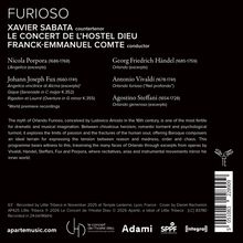 FURIOSO, Xavier Sabata, Le Concert de l’Hostel Dieu, Franck-Emmanuel Comte. Werke von Porpora, Fux, Händel, Vivaldi, Steffani.