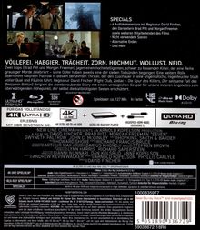 Boxrückseite einer Blu-ray. Oben Fotos von Filmszenen. Text beschreibt Inhalt und technische Details wie 4K HDR. Logos unten.