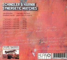 Schindler &amp; Harnik: Synergetic Matches, CD